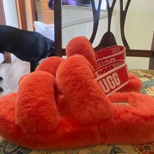 Orange Ugg Slides